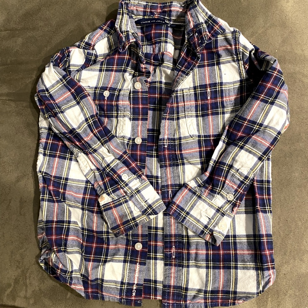 Janie and Jack boys’ flannel button down👦🏼